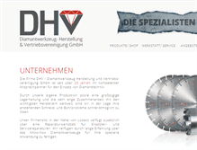 Tablet Screenshot of dhv-diamantwerkzeug.de